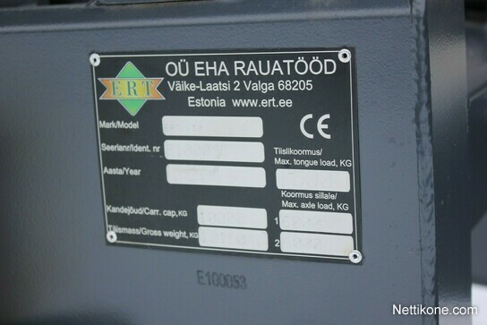 Koneen tyyppi ja kategoria