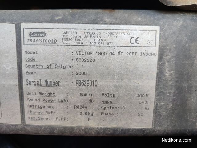 Koneen tyyppi ja kategoria