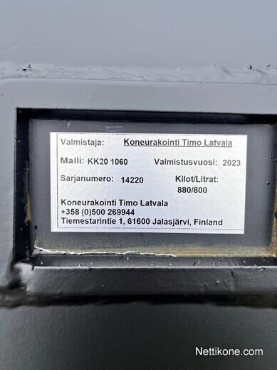 Koneen tyyppi ja kategoria