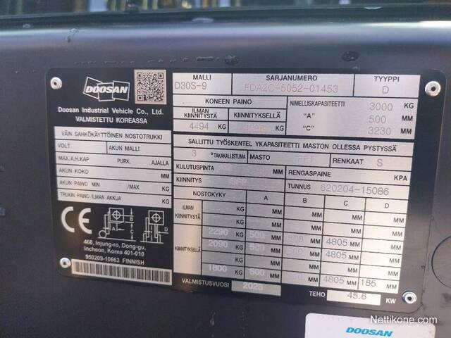 Koneen tyyppi ja kategoria