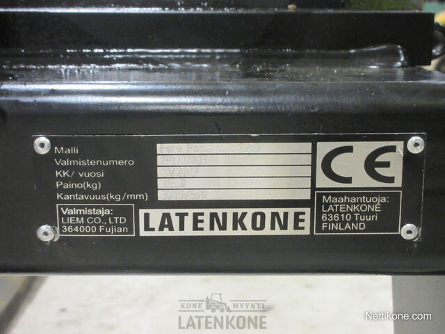 Koneen tyyppi ja kategoria