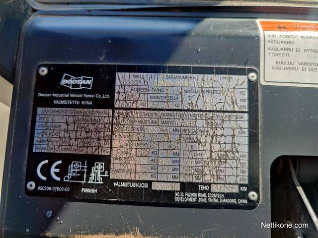 Koneen tyyppi ja kategoria