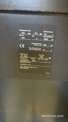 Koneen tyyppi ja kategoria