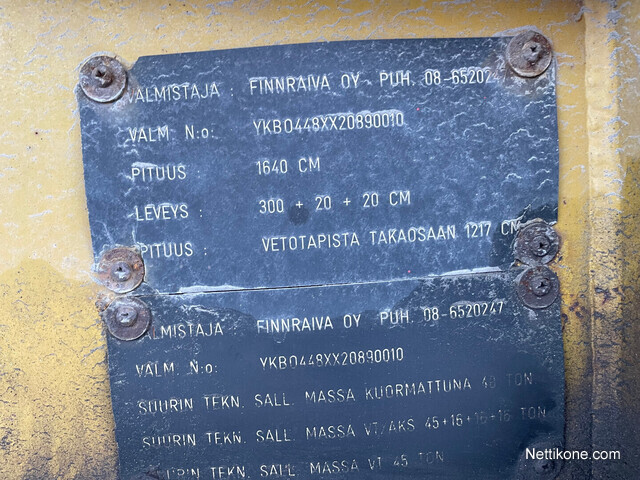 Koneen tyyppi ja kategoria