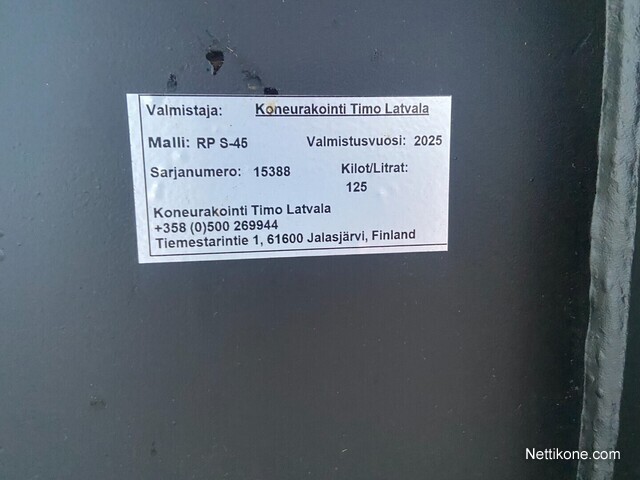 Koneen tyyppi ja kategoria